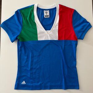 Italy Jersey Womens Small Blue Fifa World Cup 2006 Italia Shirt Adidas Y2K